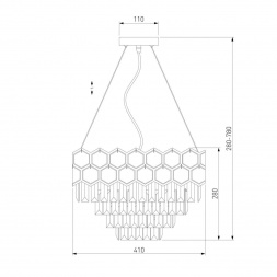 Подвесная люстра Eurosvet Ariana 10124/5 хром/прозрачный хрусталь Strotskis Smart
