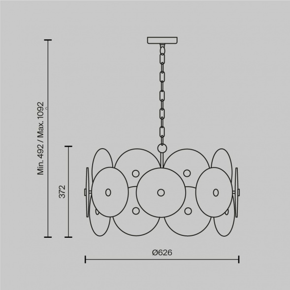 Подвесная люстра Maytoni Aster MOD007PL-08G