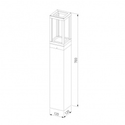 Уличный светодиодный светильник Elektrostandard Frame 1529 Techno Led черный a051859