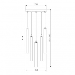 Подвесная люстра Eurosvet Lynn 50381/5 хром