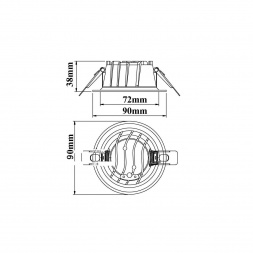 Встраиваемый светодиодный светильник Fiberli CDEW3-TECO 12130705