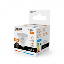 Лампа светодиодная Gauss GU5.3 9W 3000K матовая 11519