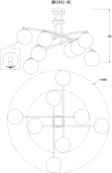 Подвесная люстра MyFar Aerton MR1941-8C
