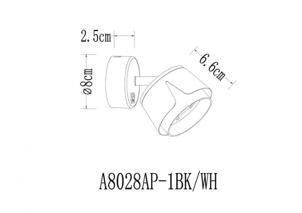 Спот Arte Lamp Amaks A8028AP-1BK