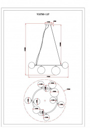 Подвесная люстра Moderli Renny V10790-11P