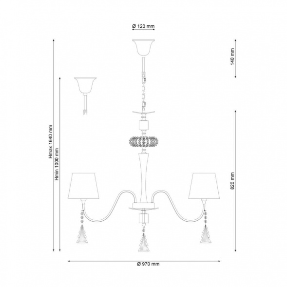 Подвесная люстра Lucia Tucci Pelle Nerre 120.8