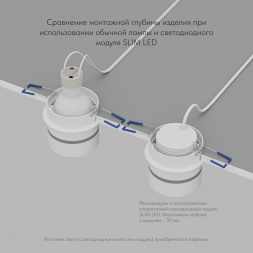 Встраиваемый светильник Denkirs Ribe DK2404-WH