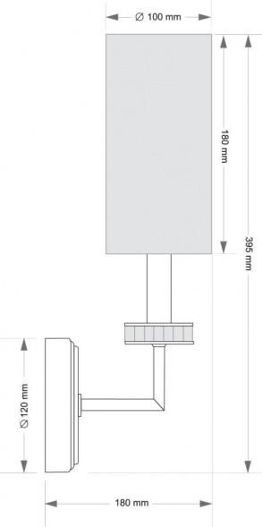 Настенный светильник KUTEK GENOVA GEN-K-1(ZM/A)