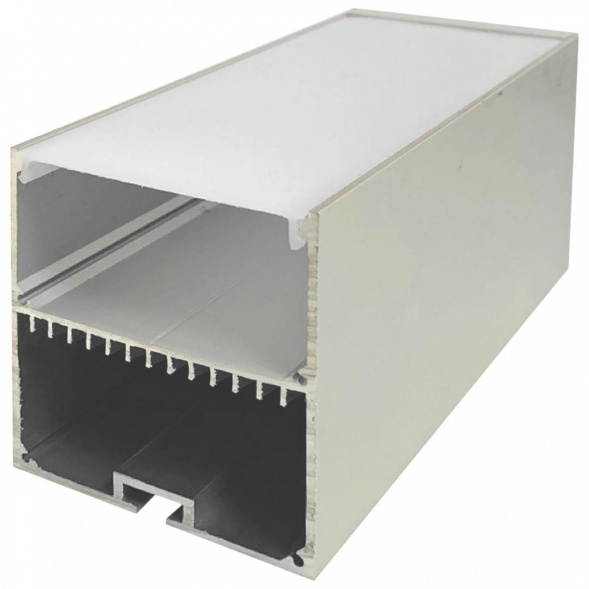 Профиль  подвесной с рассеивателем серебро 2м. Apeyron 08-28