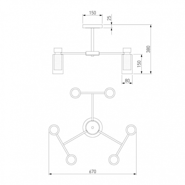Потолочная люстра Eurosvet Amado 70115/6 белый