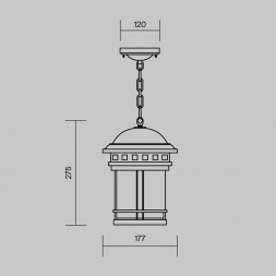 Уличный подвесной светильник Maytoni Salamanca O031PL-01BR