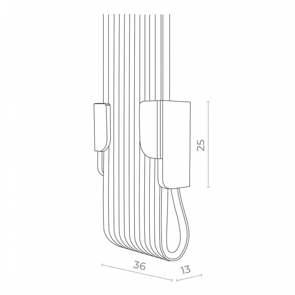 Заглушка для двойного зажима ремня ST Luce Band ST411.419.04