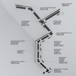 Шинопровод встраиваемый магнитный Maytoni Technical Exility Busbur TRX034-423B