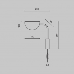 Бра Maytoni Mollis MOD126WL-01B