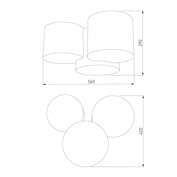 Потолочный светильник TK Lighting 3441 Mona White