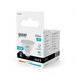 Лампа светодиодная Gauss GU5.3 9W 4100K матовая 11529