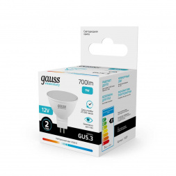 Лампа светодиодная Gauss GU5.3 9W 4100K матовая 11529