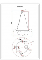 Подвесная люстра Moderli Renny V10797-11P