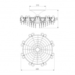 Потолочная люстра Bogates 305/8 Strotskis