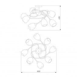 Потолочная люстра Eurosvet Noemi 30168/8 матовое золото