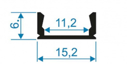Профиль накладной серебро 2м. Apeyron 08-01-01