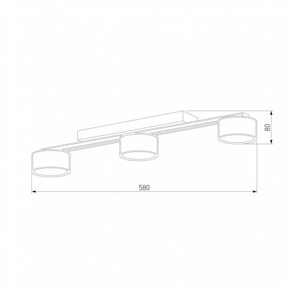 Потолочная люстра TK Lighting 6243 Dallas Black