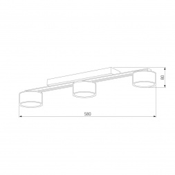 Потолочная люстра TK Lighting 6243 Dallas Black