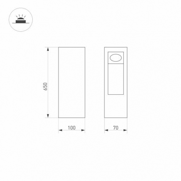 Уличный светодиодный светильник Arlight LGD-Mark-Boll-H650-7W Warm3000 029965