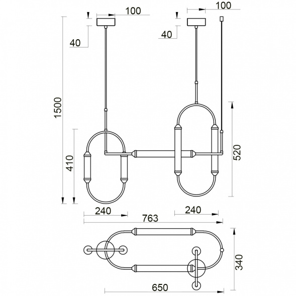 Подвесной светильник Vele Luce Capsula VL7294P03