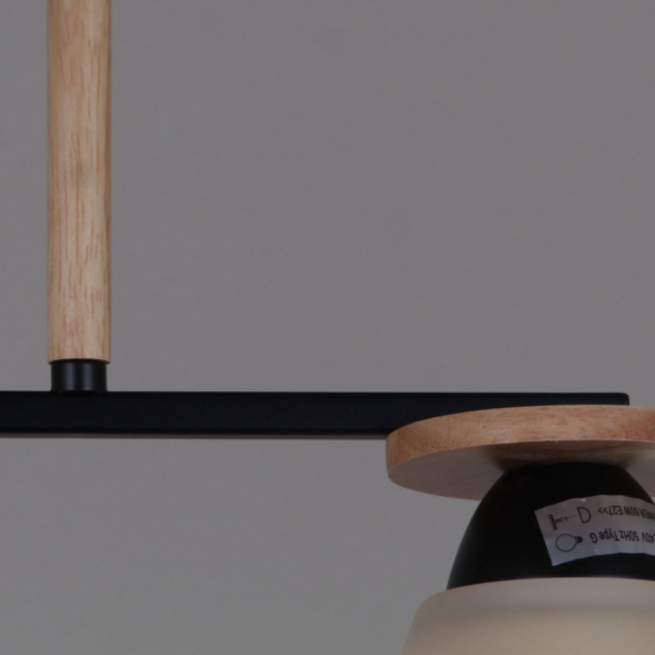 Потолочная люстра Reluce 11630-0.3-02 BK+WOOD