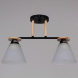 Потолочная люстра Reluce 11630-0.3-02 BK+WOOD