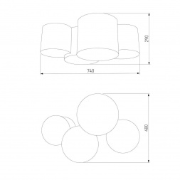 Потолочный светильник TK Lighting 3442 Mona White
