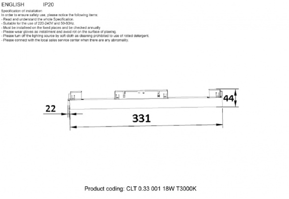 Трековый светодиодный светильник Crystal Lux CLT 0.33 001 18W WH T4000K