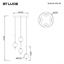 Подвесная светодиодная люстра ST Luce Peek SL6120.403.04