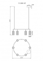 Подвесная люстра Moderli Cora V11066-6P