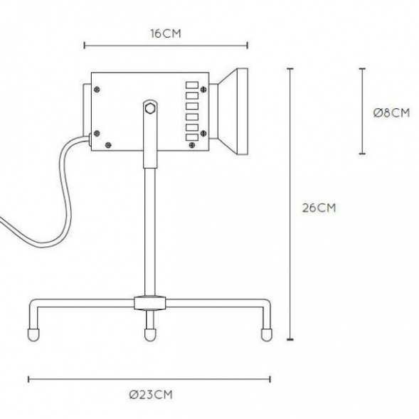 Настольная лампа Lucide Beamer 05534/03/35