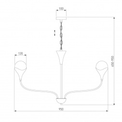 Подвесная люстра Eurosvet Calyx a068277