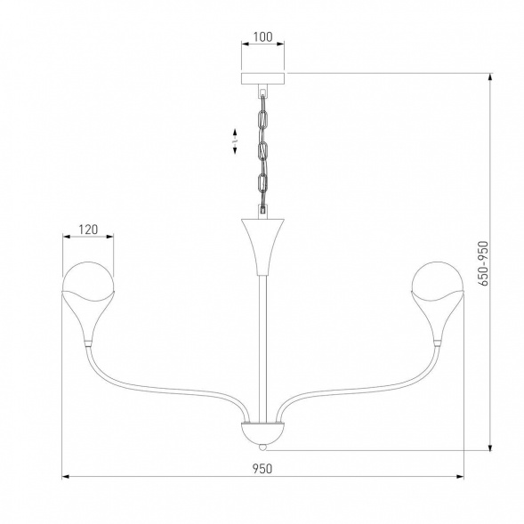 Подвесная люстра Eurosvet Calyx a068277