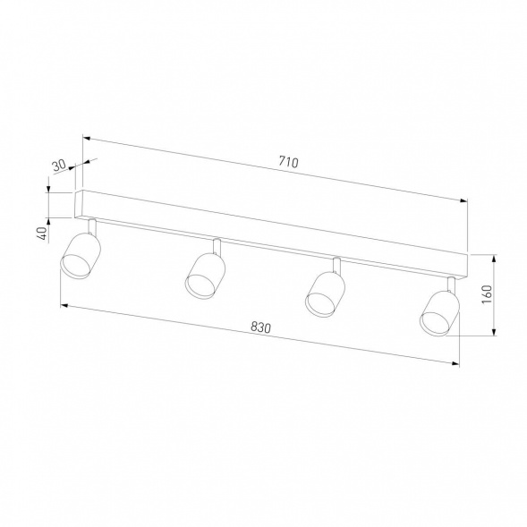 Спот TK Lighting 1021 Top Black Gold