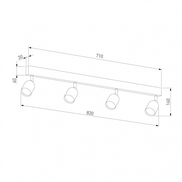 Спот TK Lighting 1021 Top Black Gold
