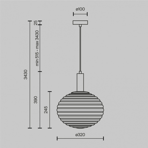 Подвесной светильник Maytoni Reels MOD268PL-01G