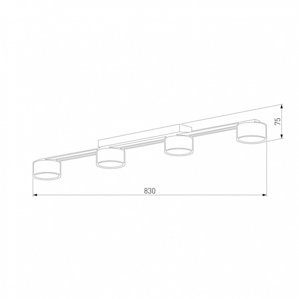 Потолочная люстра TK Lighting 6245 Dallas Black
