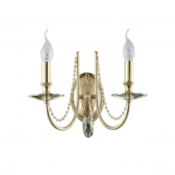 Бра Crystal Lux Victoria AP2 Gold/Amber