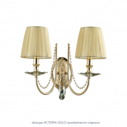 Бра Crystal Lux Victoria AP2 Gold/Amber