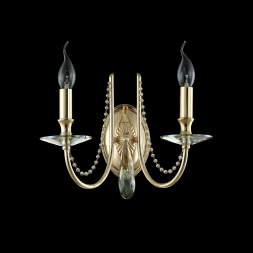 Бра Crystal Lux Victoria AP2 Gold/Amber