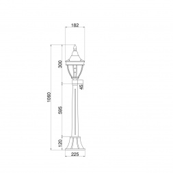 Уличный светильник Maytoni Novara O026FL-01B