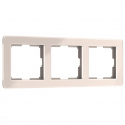 Рамка Werkel Acrylic на 3 поста айвори W0032743 4690389186295