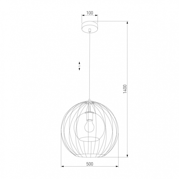 Подвесной светильник TK Lighting 2552 Universo Black