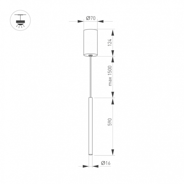 Подвесной светодиодный светильник Arlight SP-Umbra-Hang-V-L600-10W Day4000 036950(1)