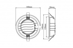 Встраиваемый светодиодный светильник Fiberli CDEW6-TECO 12130707